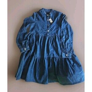 NWT Girls Tommy Hilfiger Tiered Denim Dress Size L(14)